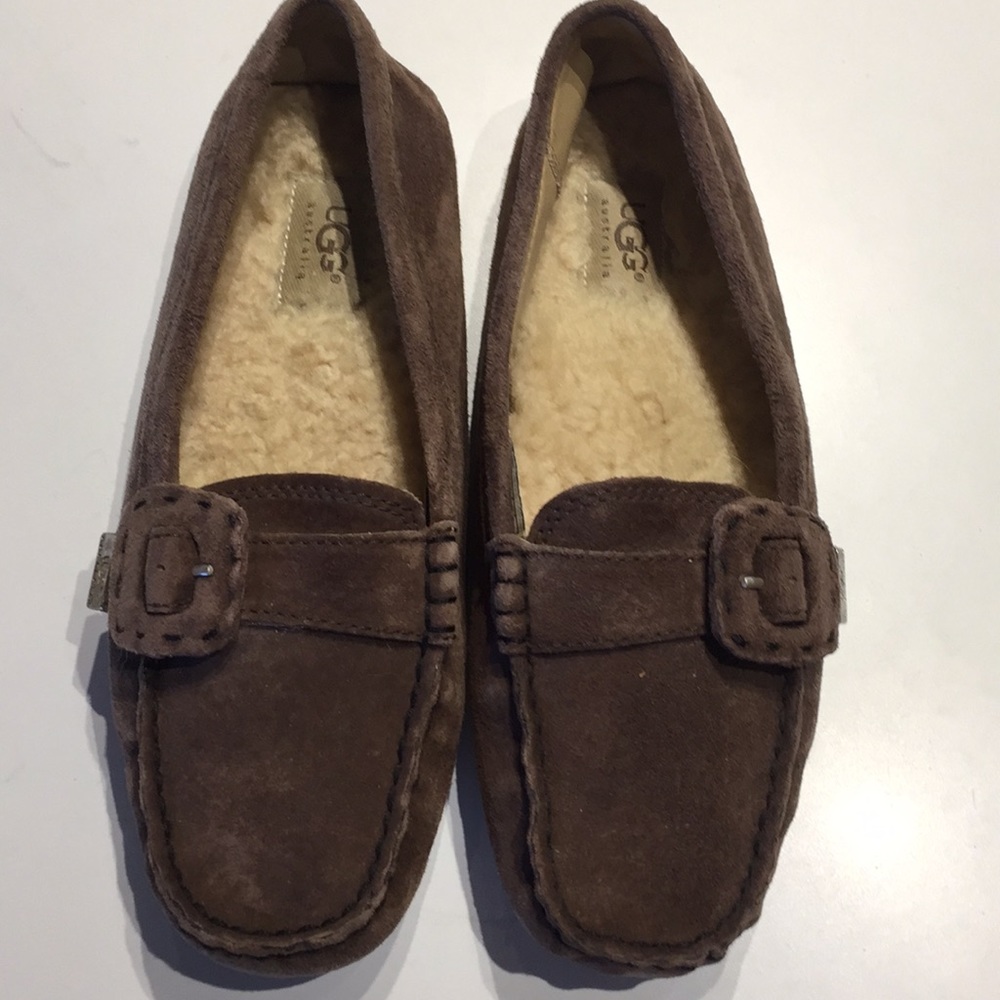 Brown suede loved gently